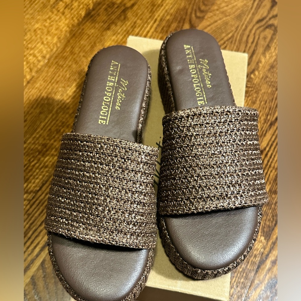 NIB Anthropologie Matisse Montego Platform Slides - Picture 3 of 7